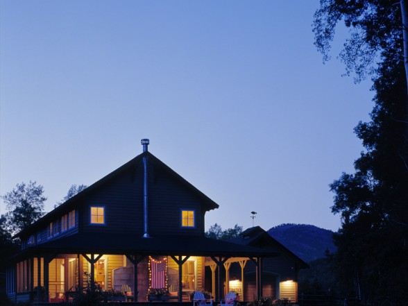 Farm House at Dusk - American Spirit